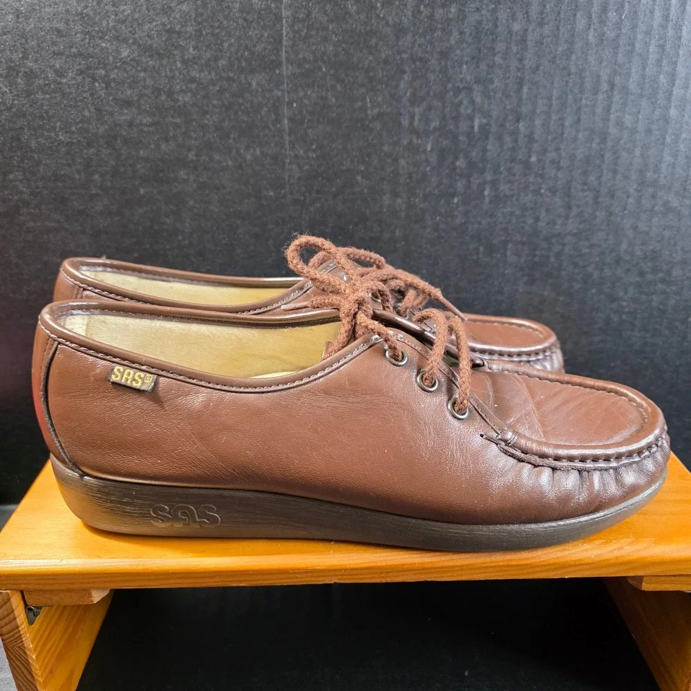SAS Free Time Leather Comfort Shoes Bundle Black Red Brown Womens 7.5 N USA